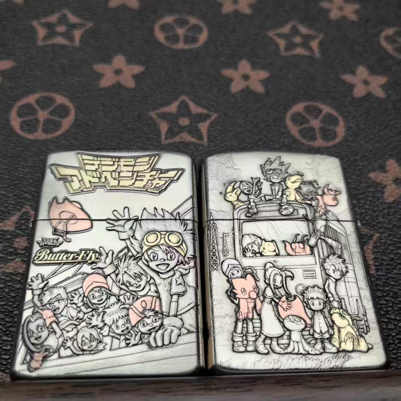 ZORRO2代902S盔甲(数码宝贝)双面浮雕镶嵌打火机[金蝉工作室]