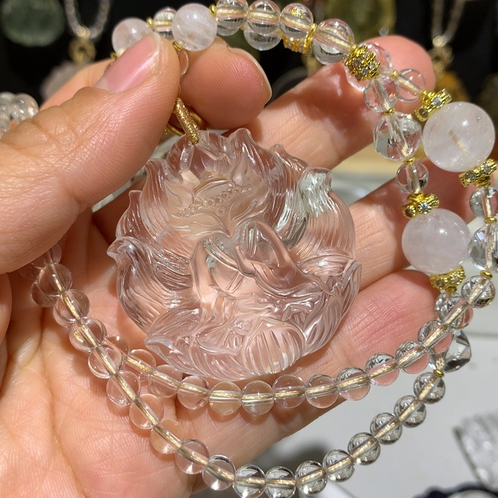 水晶颈饰未镶嵌天然