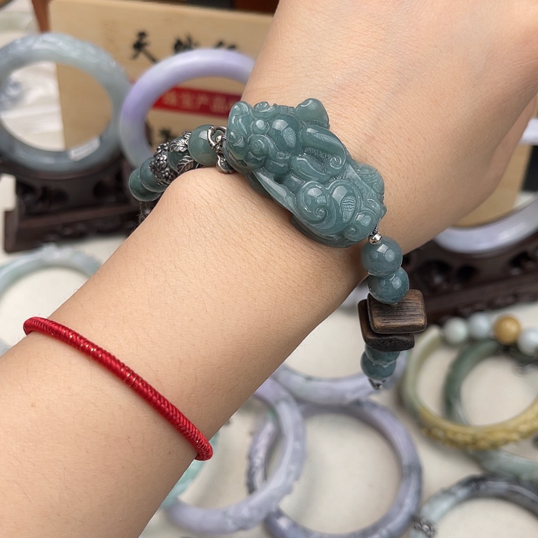 布***拉翡翠未镶嵌手链手链