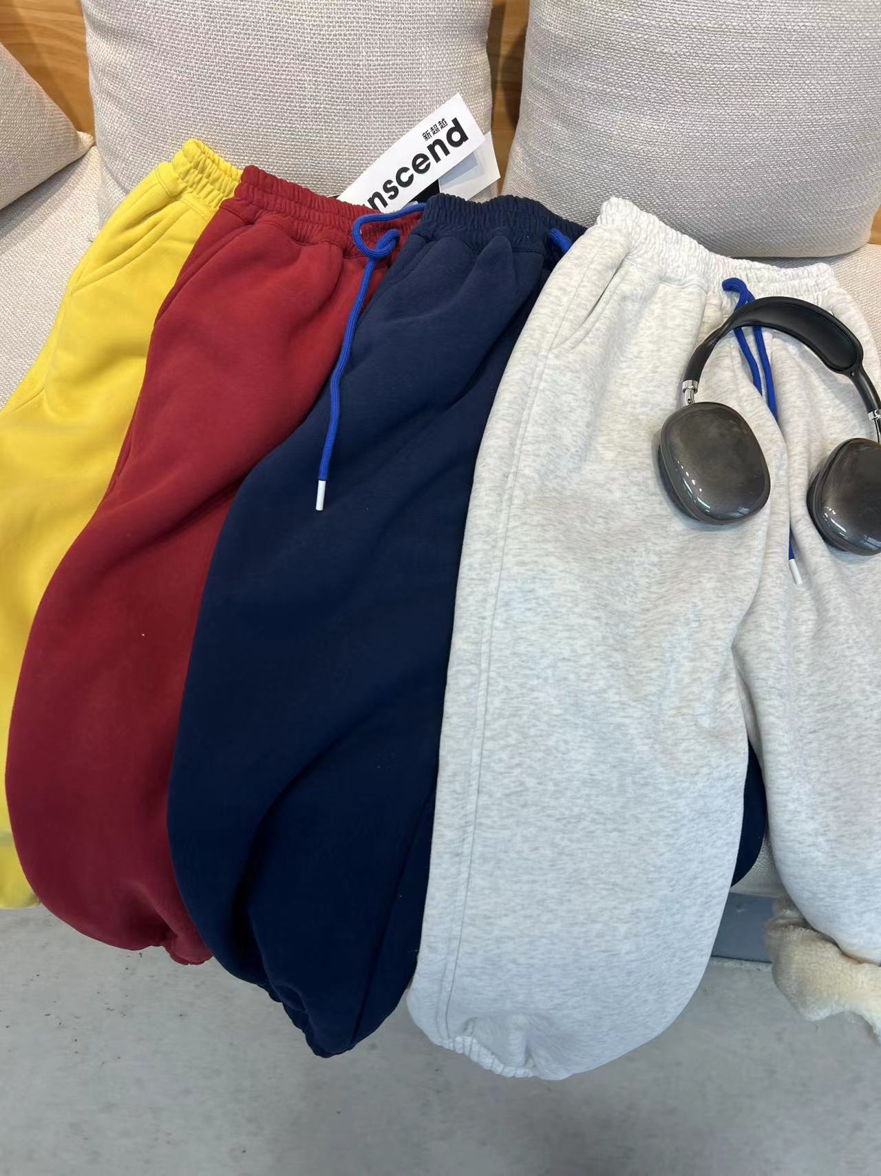 韩 2024【X】12月23日 男童女童时尚藏青色保暖针织裤8697-