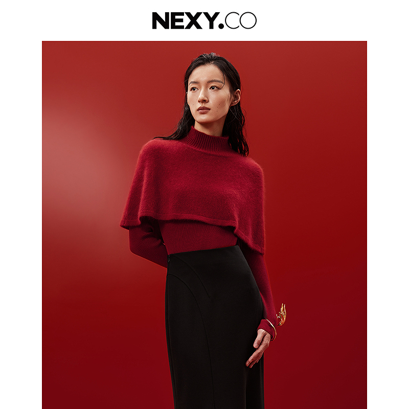 NEXY.CO/奈蔻气质时尚优雅针织毛衫XZ02751A6