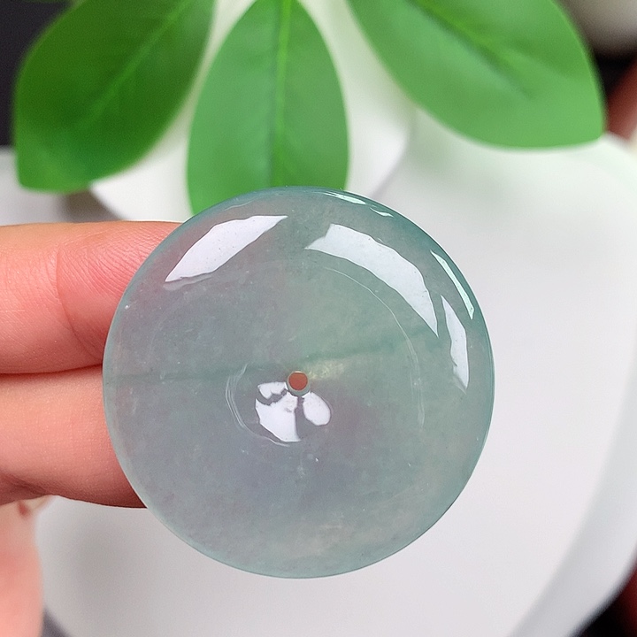 颈饰未镶嵌翡翠平安扣 33.9x5.8mm