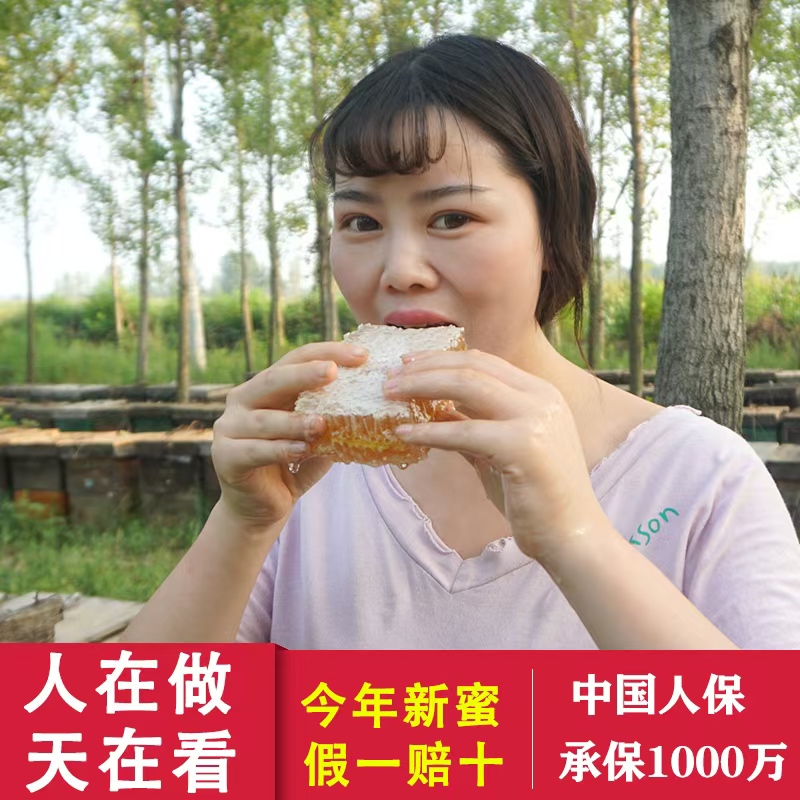 小乃心2025年新蜜 嚼着吃的蜂巢蜜超美味 荆花巢蜜 500g