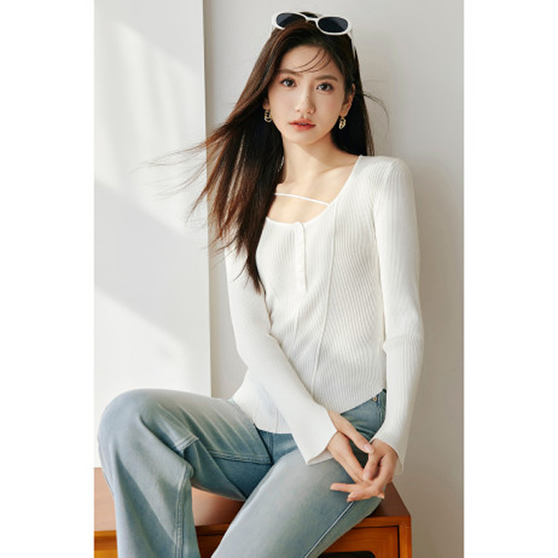 【朗文斯汀 旗舰同步】小个子独特别致漂亮上衣2025春装三标齐全