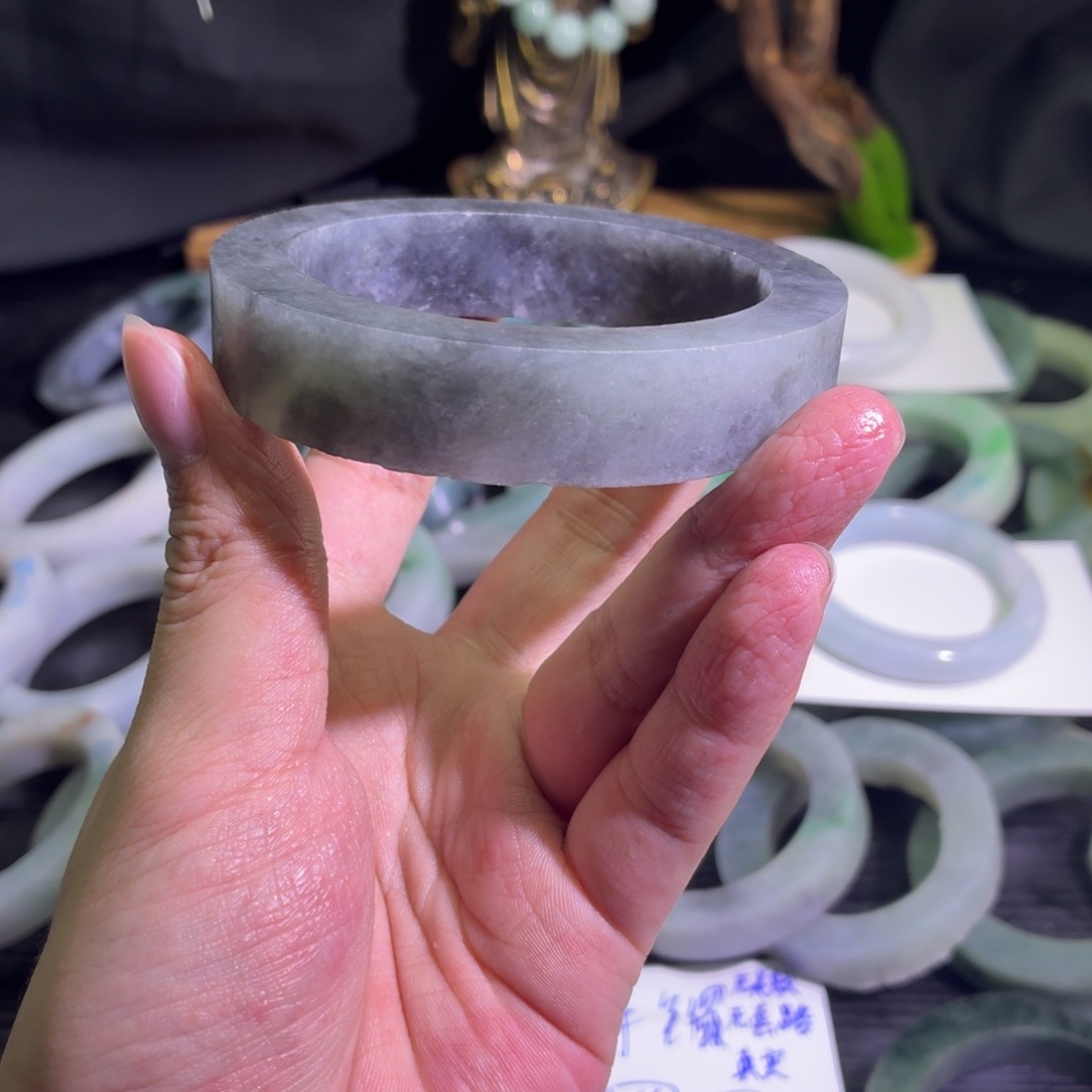 定制翡翠未镶嵌天然纹理随机，追求完美者慎拍