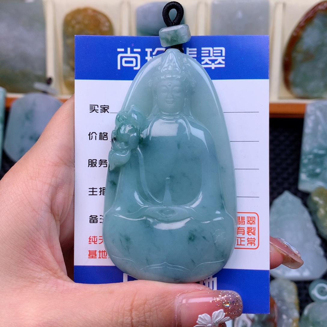 翡翠颈饰未镶嵌聚****姐缅甸翡翠