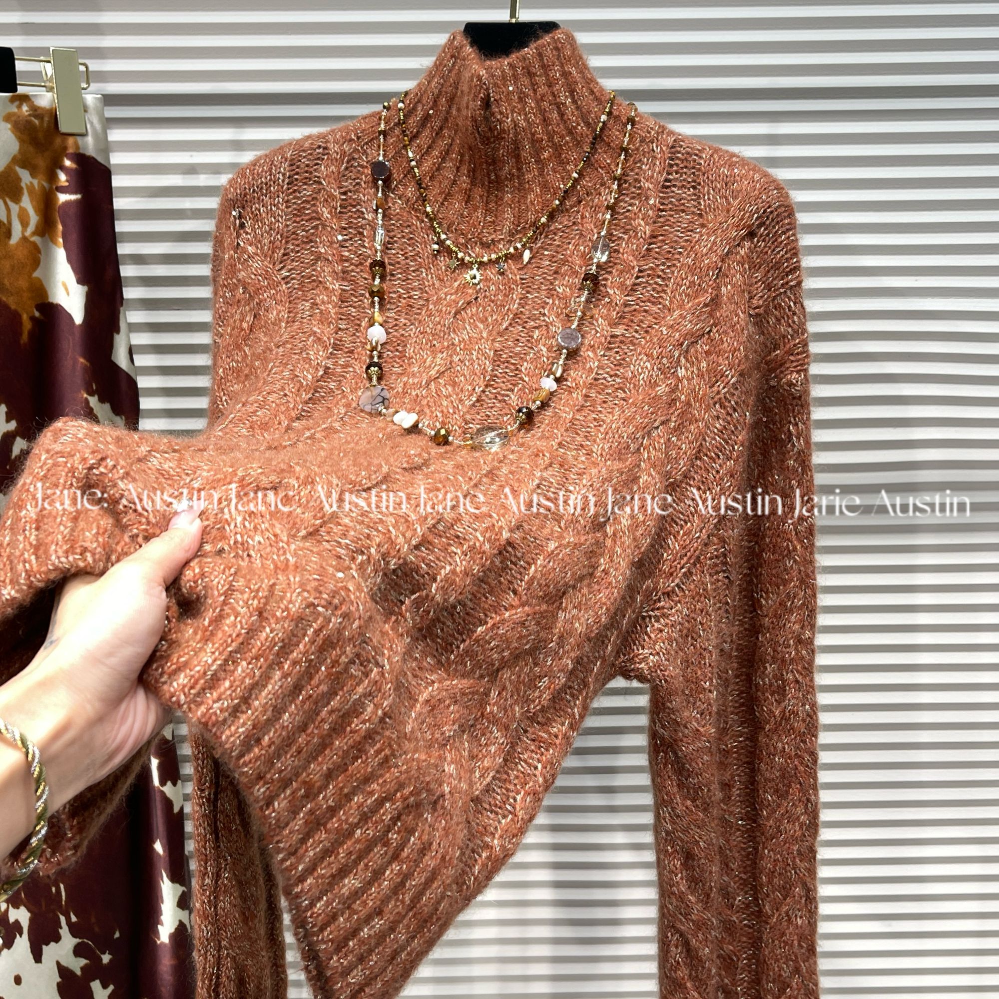 Jane Austin 14（柔织秋韵）2025新秋冬高领气质休闲百搭显瘦毛衣