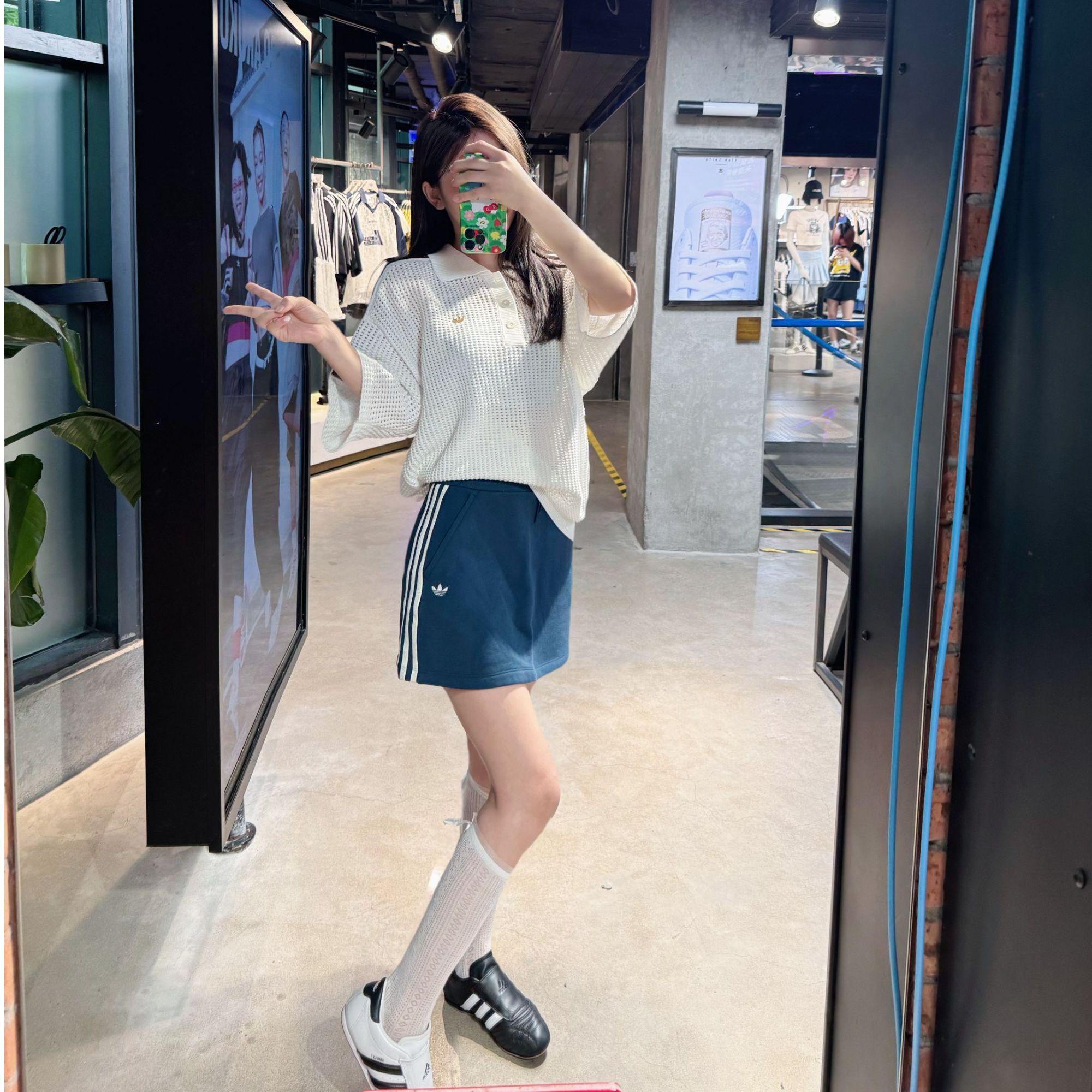 adidas/阿迪达斯RESORTCROCHETPOLO休闲运动宽松短袖POLO衫KF0403