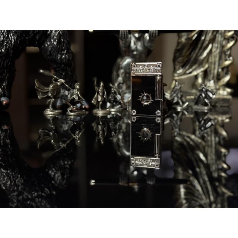 朗声钢音西部牛仔（银框）高端  充气打火机 S