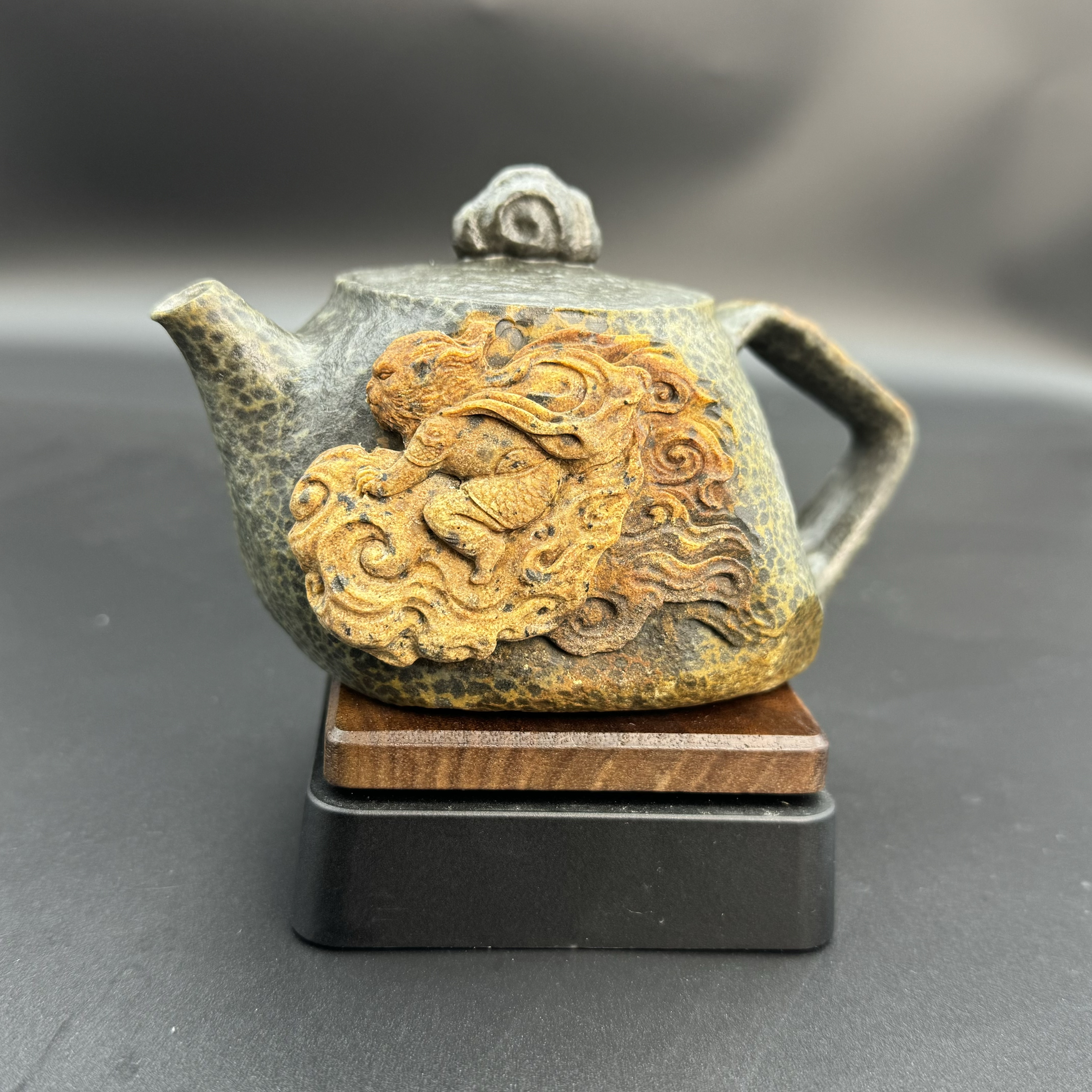 【至尊宝驾云】•研壶社•冰碛岩随型壶创意纯手工