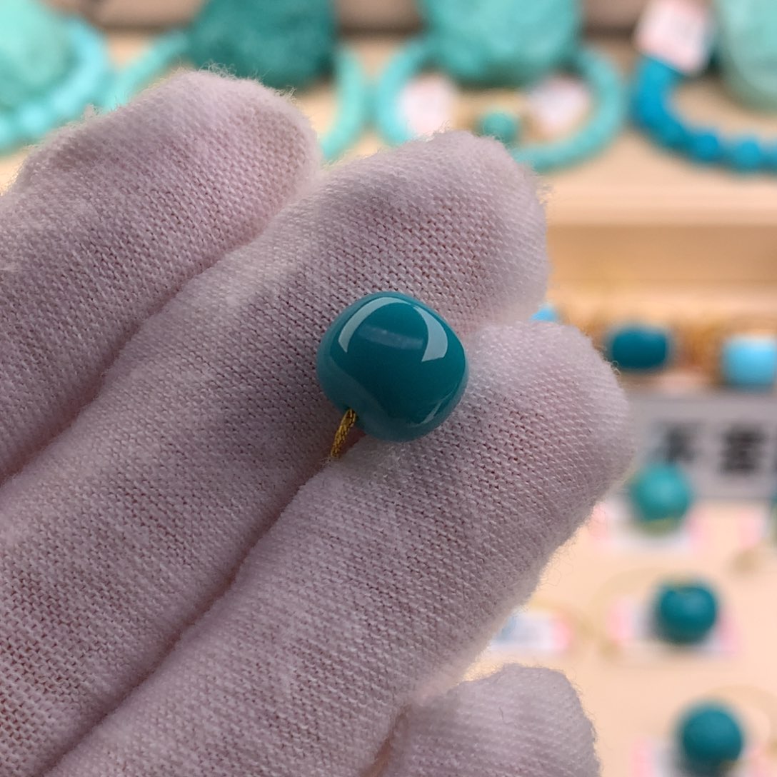 绿松石珠宝奇石未镶嵌9.5×8.1