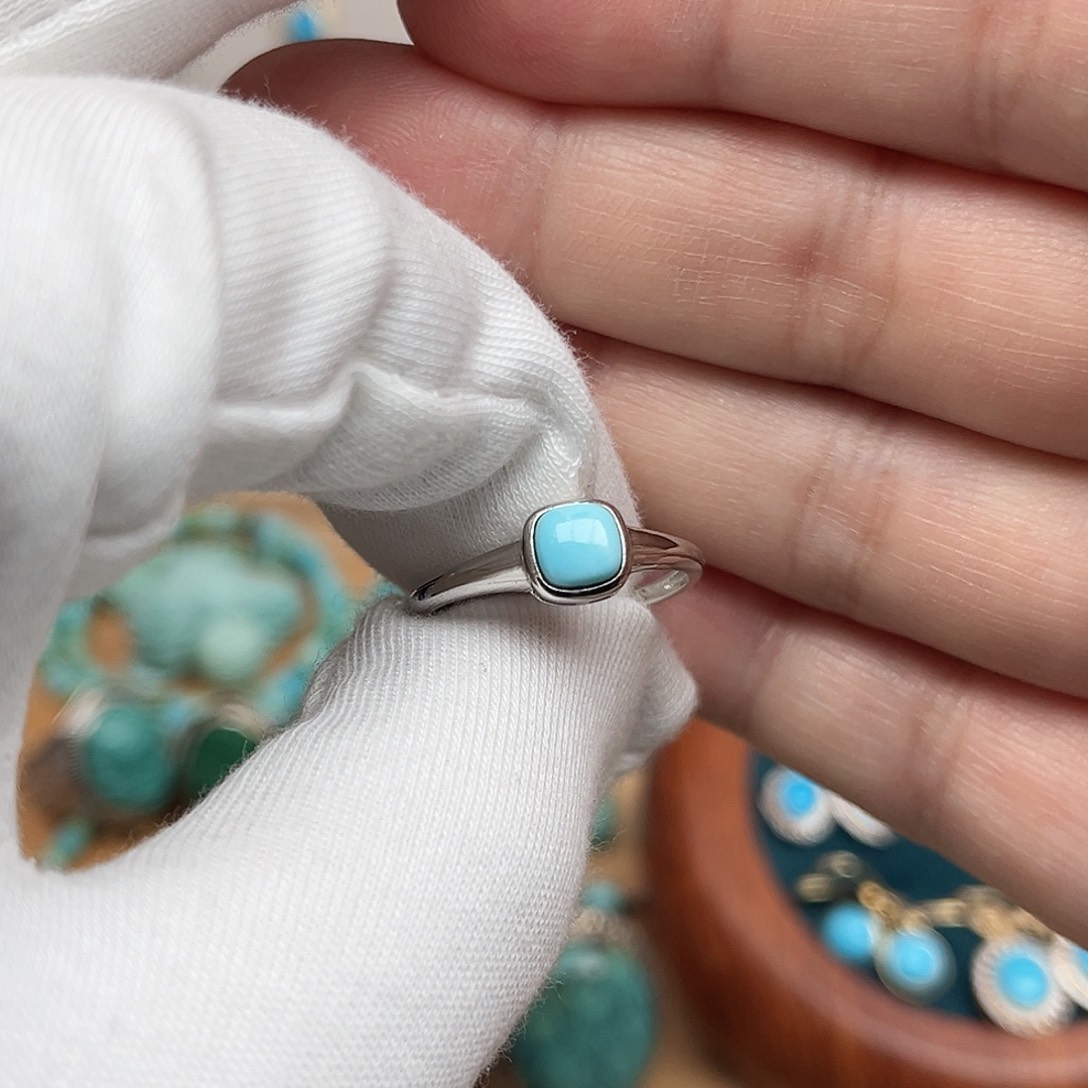 绿松石珠宝奇石银S925镶嵌