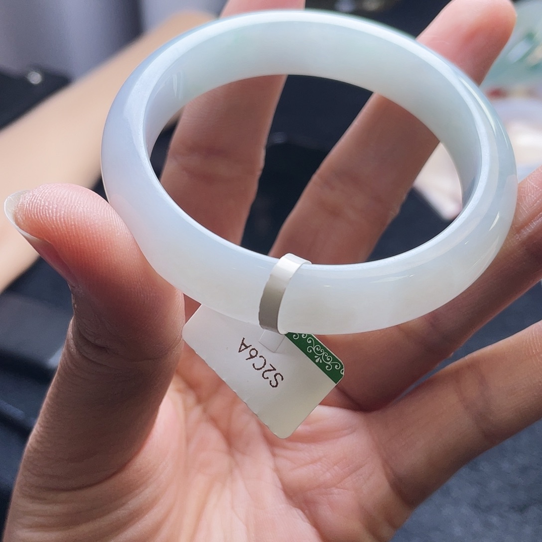 翡翠未镶嵌手镯54正圈6