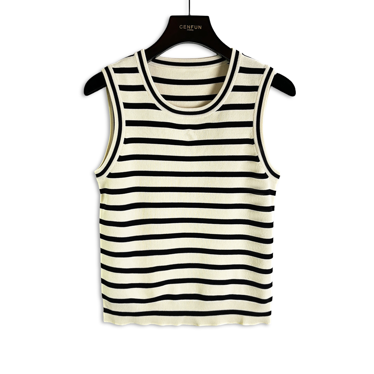 【CENFUN】2025夏季条纹无袖背心女装A20074