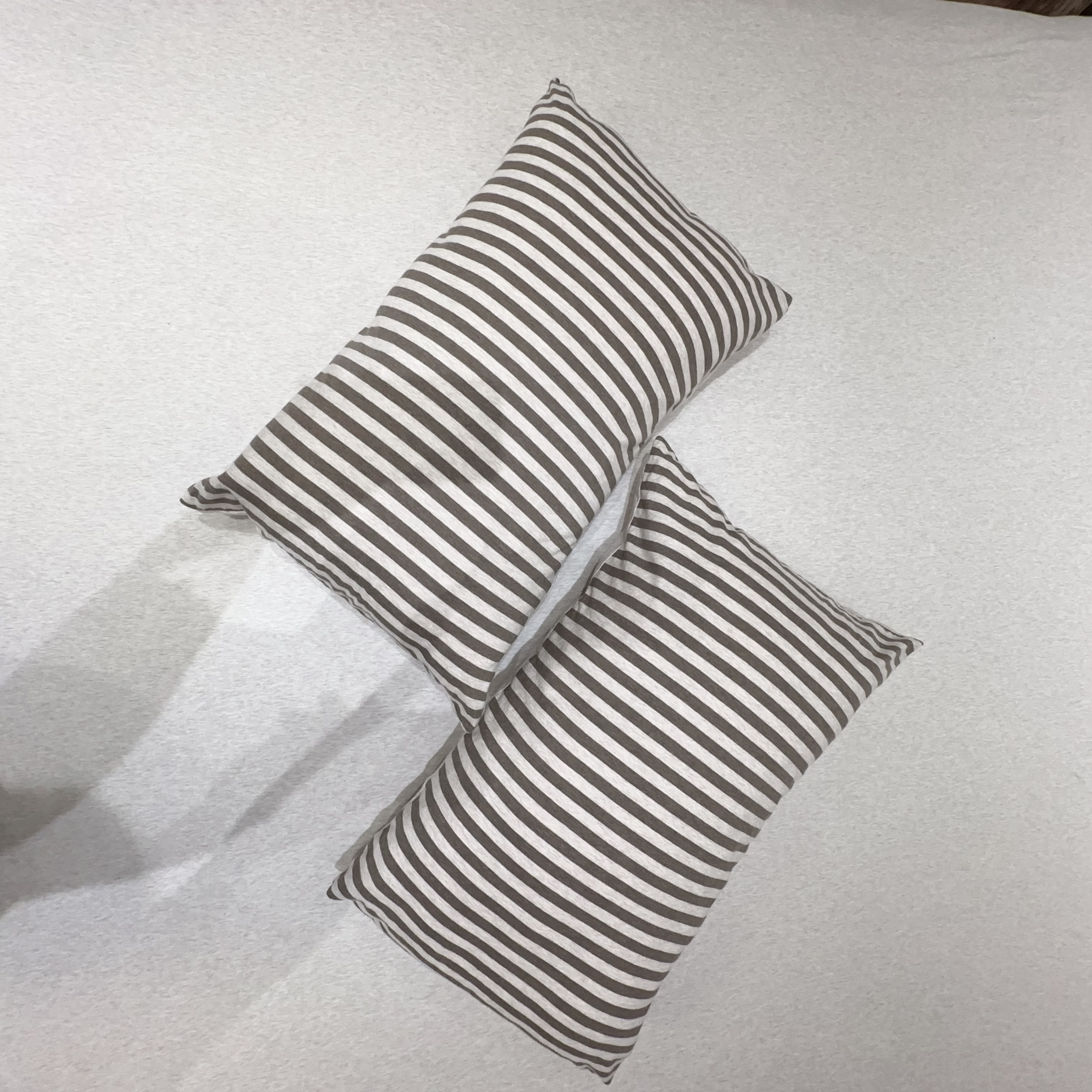 【天竺棉枕套】天竺棉A类全棉新疆长绒棉针织无印风条纹枕套