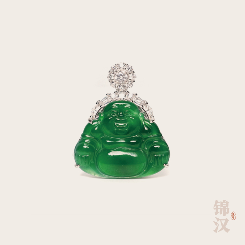 「翠佛公008」锦汉美学珠宝 天然翡翠A货 吊坠 25979