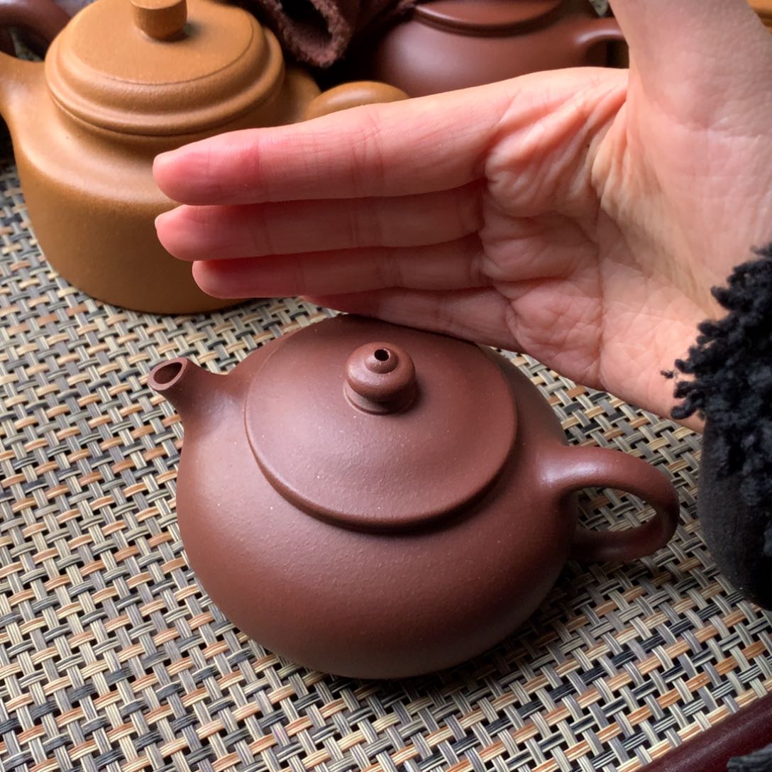 紫砂茶壶180毫升半手