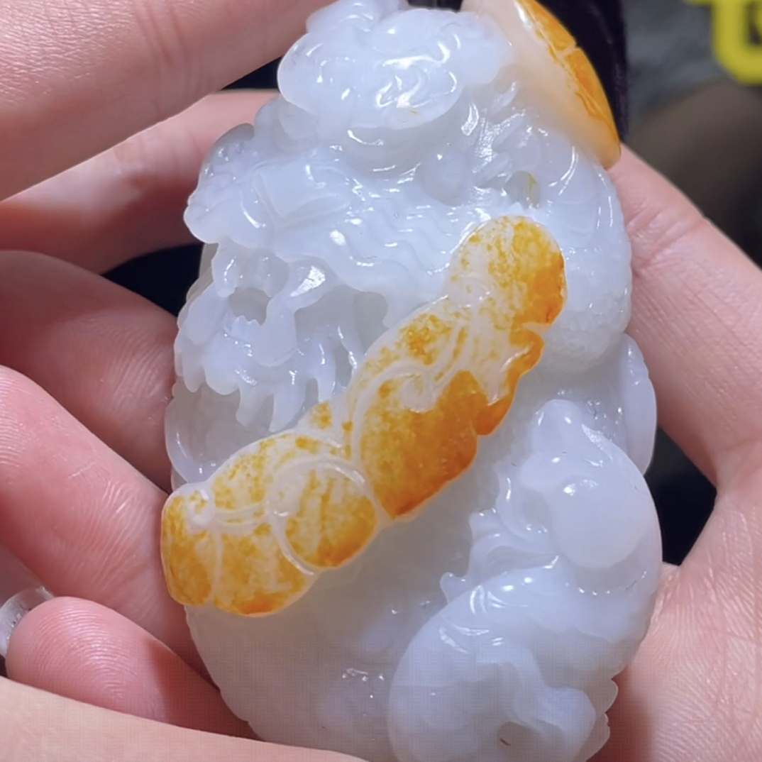 和田玉手把首饰珠宝拍一发一D