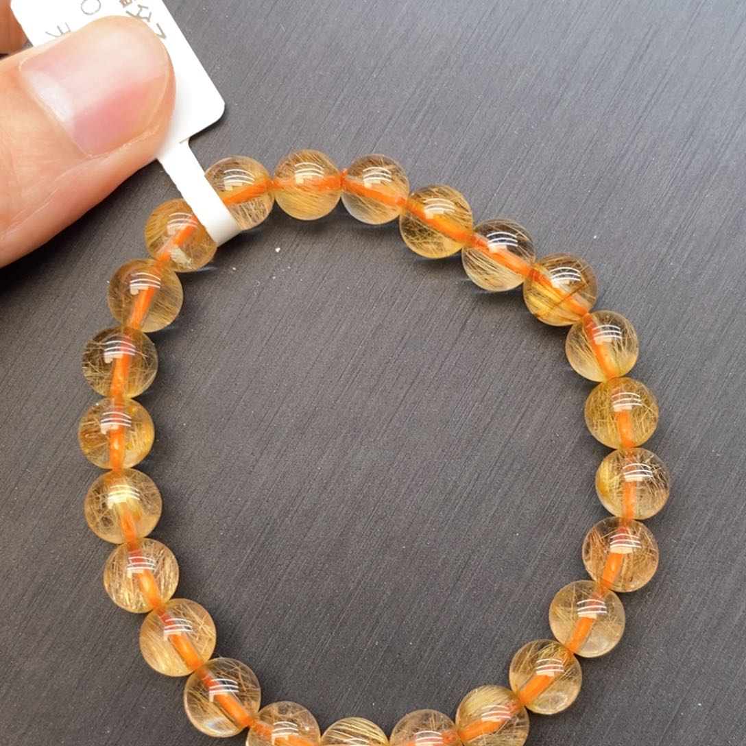 水晶手链未镶嵌5金发7mm