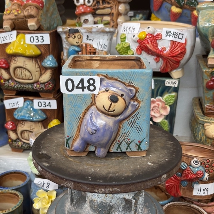 紫砂花盆粗陶材质多肉花盆