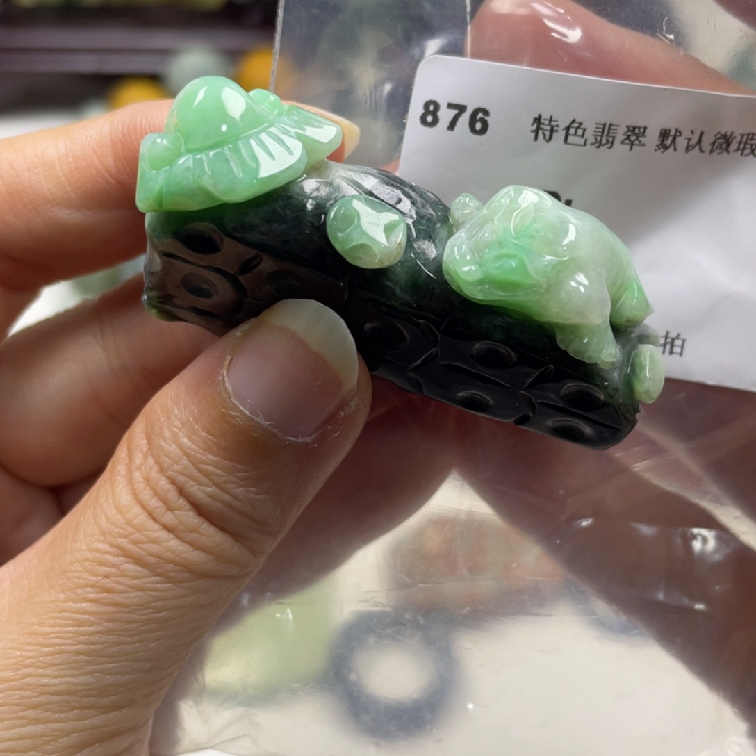 翡翠未镶嵌颈饰牌子