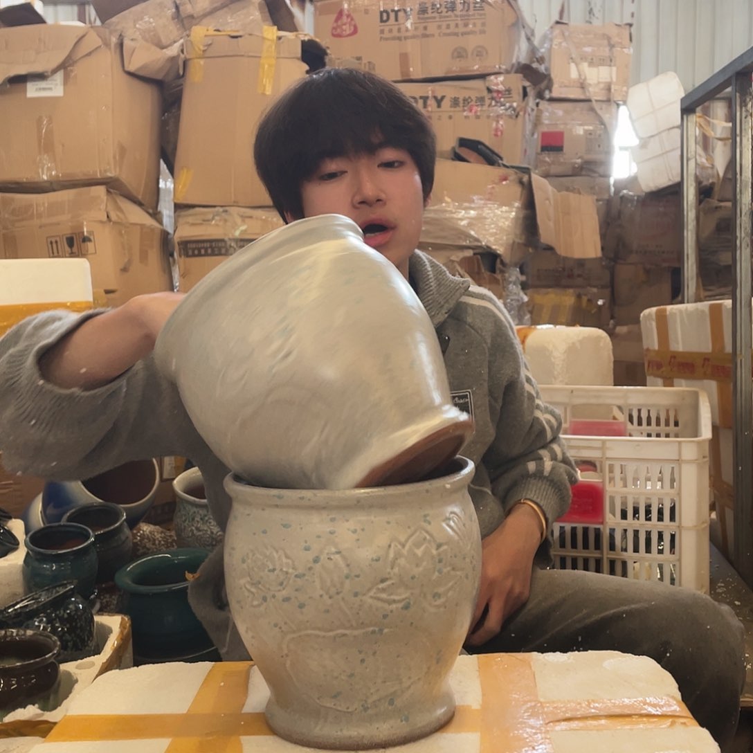 红陶宜兴紫砂花盆