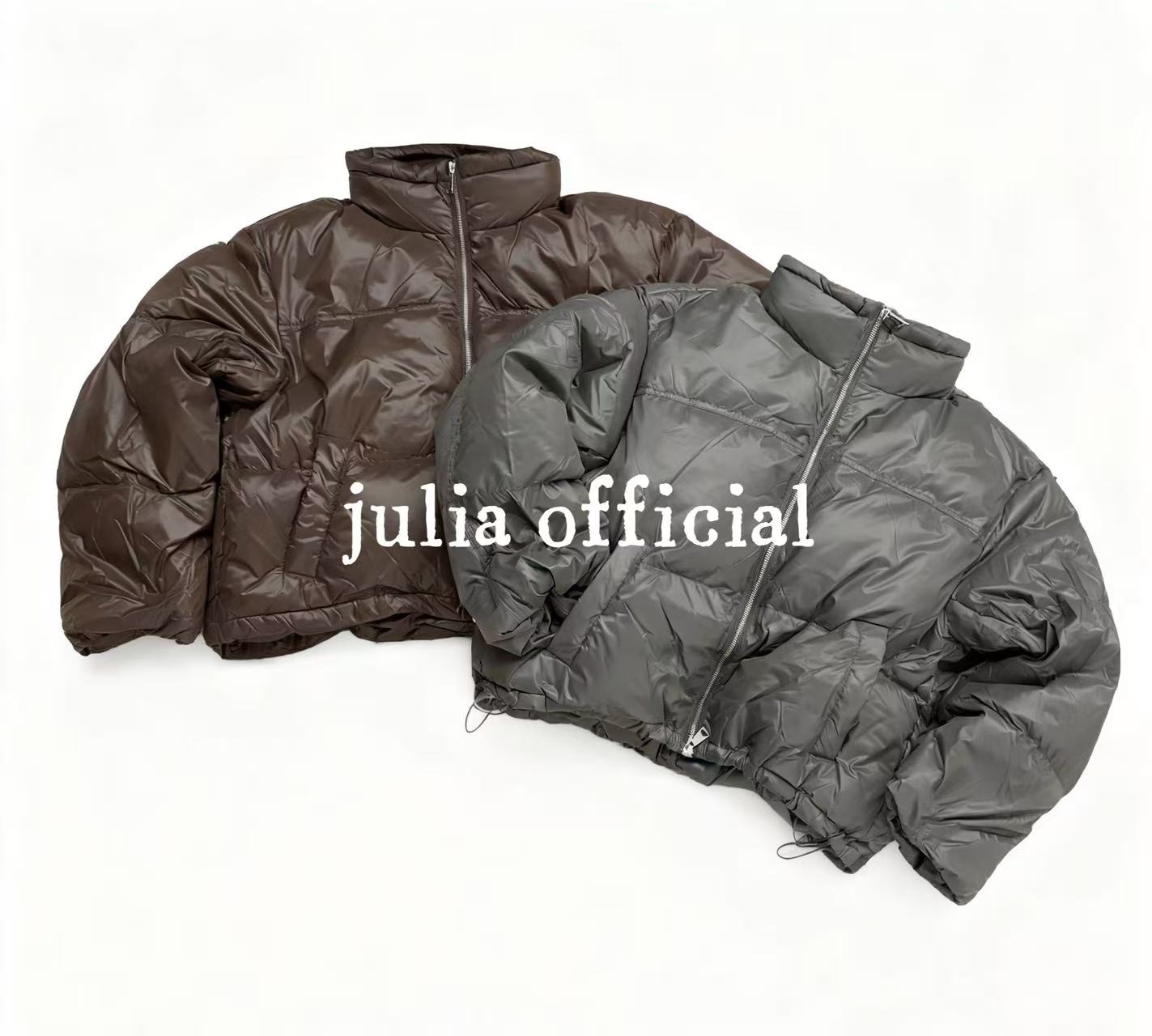 韩版面包服下摆可调节抽绳90白鸭绒羽绒服