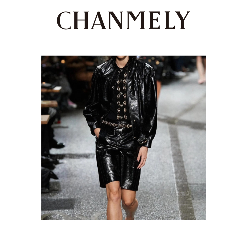 【CHANMITY】24/FW中古风手工坊水晶钻扣夹克外套0241561