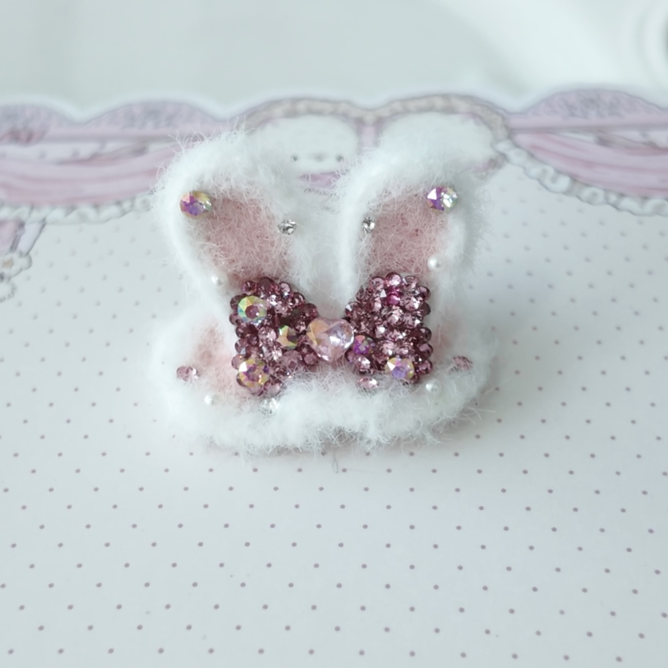 2.8不锈钢宠物发夹bb夹立体小兔子