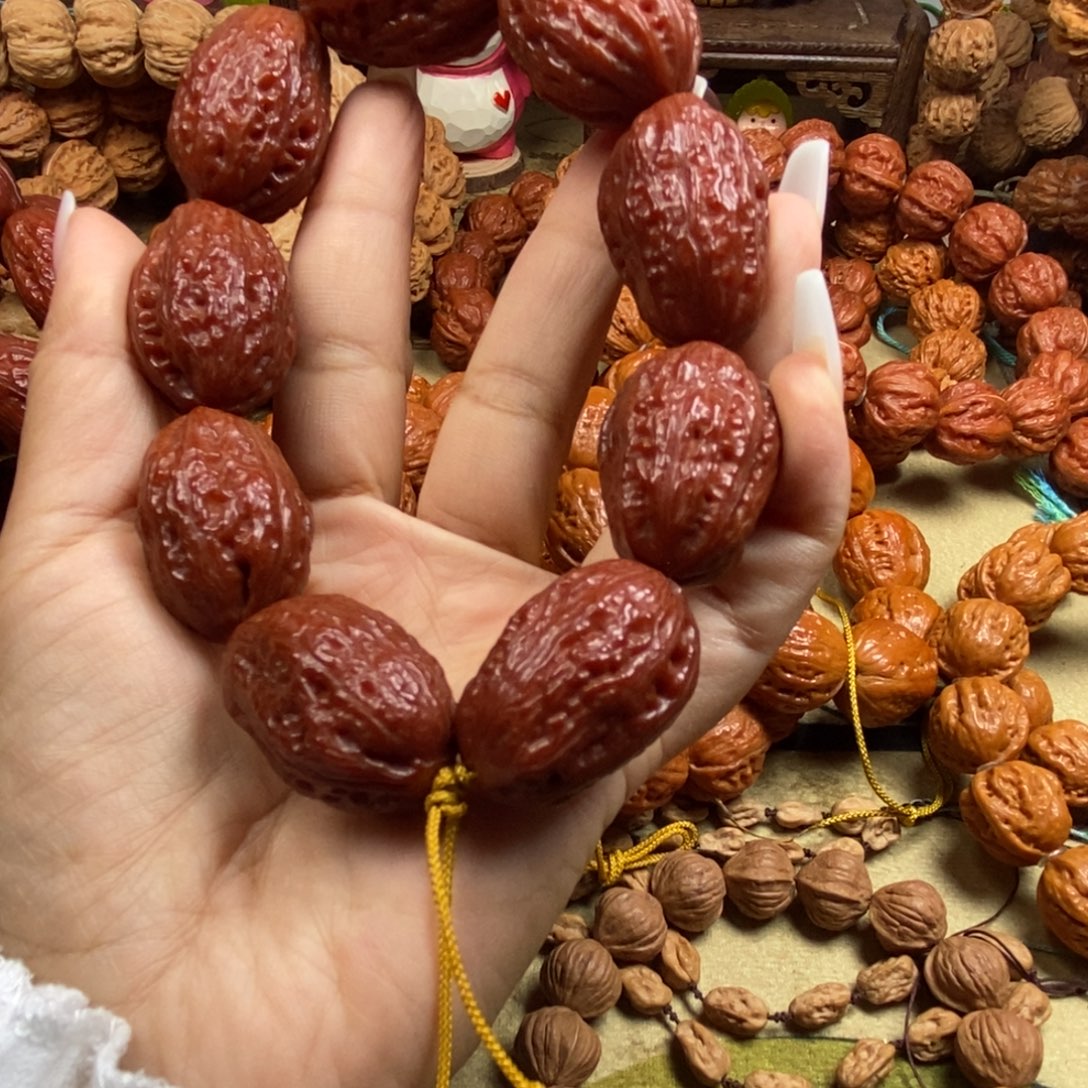 天***星吊坠文玩核桃无边大枣文玩核桃4串