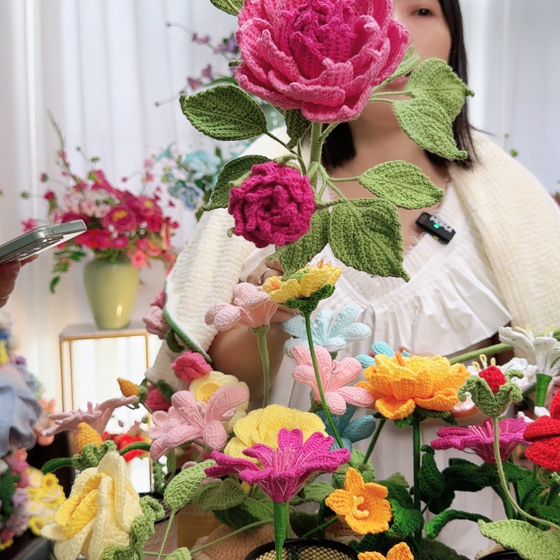 棉手工戴维月季花