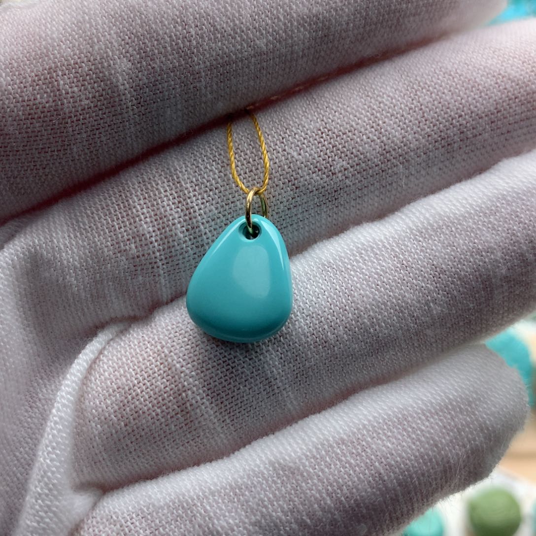 绿松石颈饰18K金镶嵌