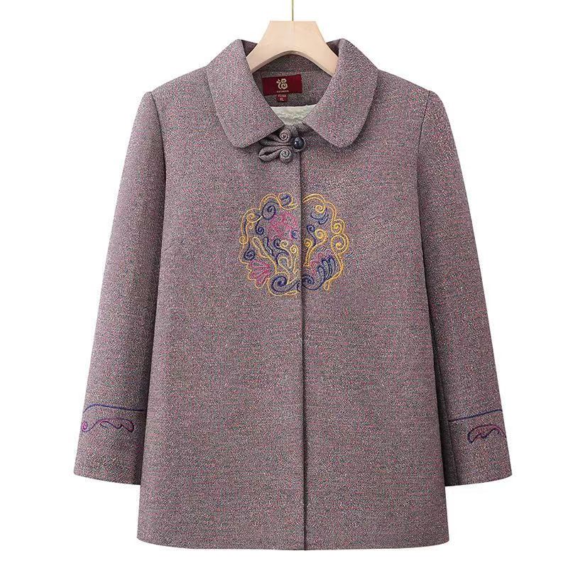 11359-奶奶春秋外套女中老年人春装妈妈长袖上衣唐装衣服【A仓】
