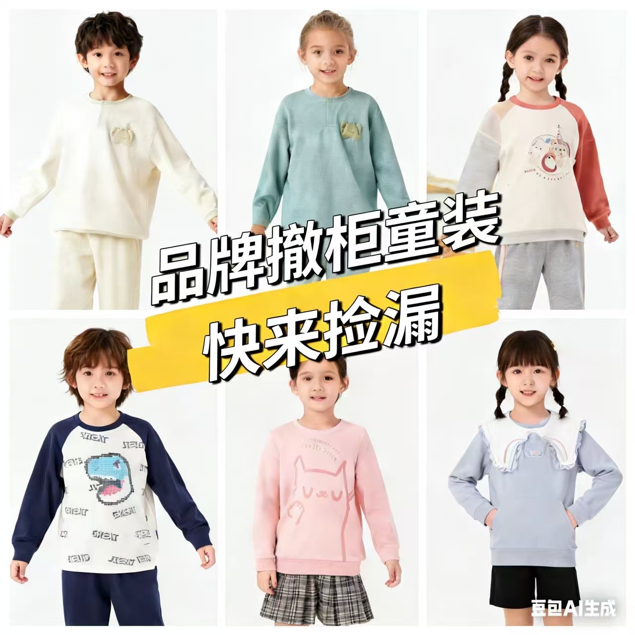 撤柜品牌童装婴童折扣捡漏no退换