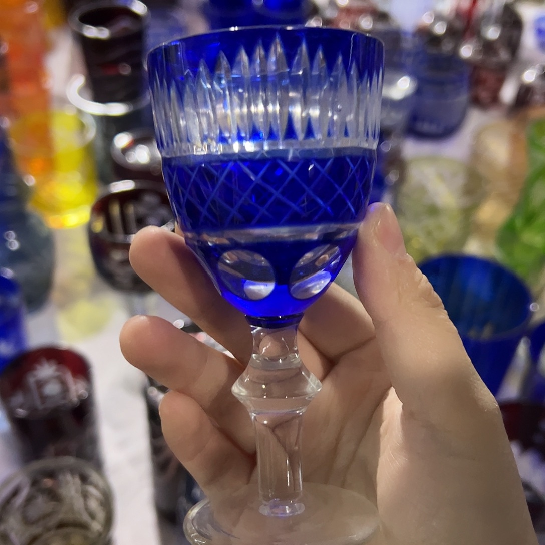 平底款水晶玻璃微瑕一个