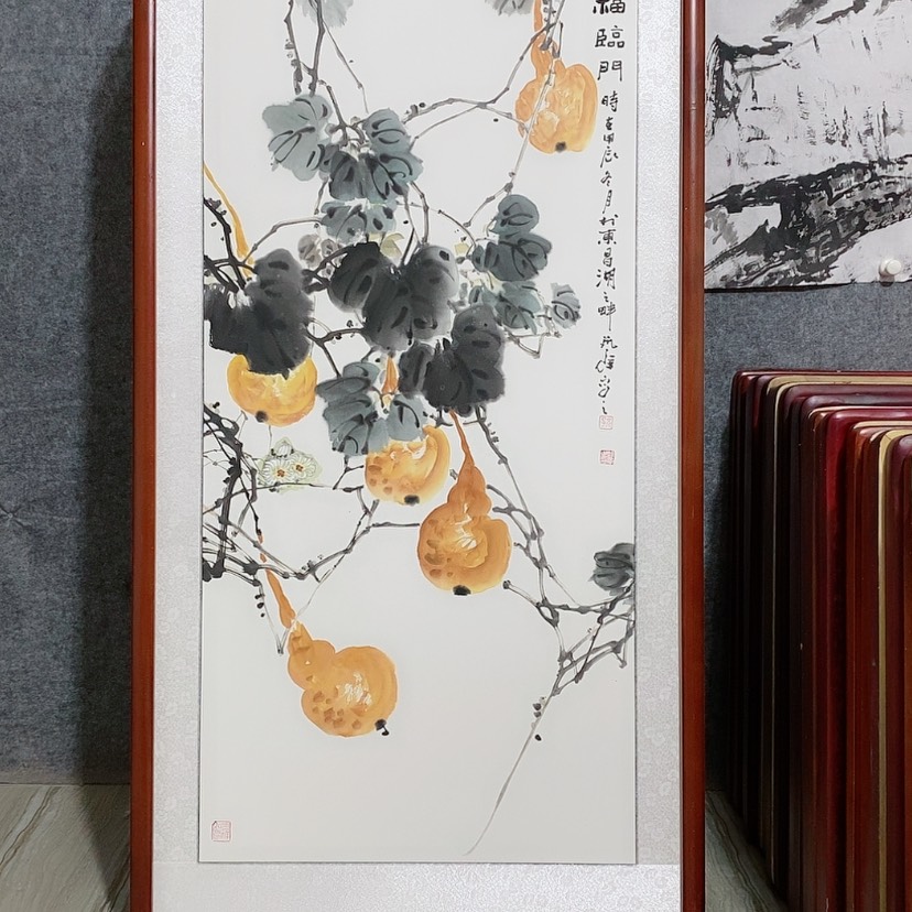 【闪购商品】国画书画作品带框125×65厘米