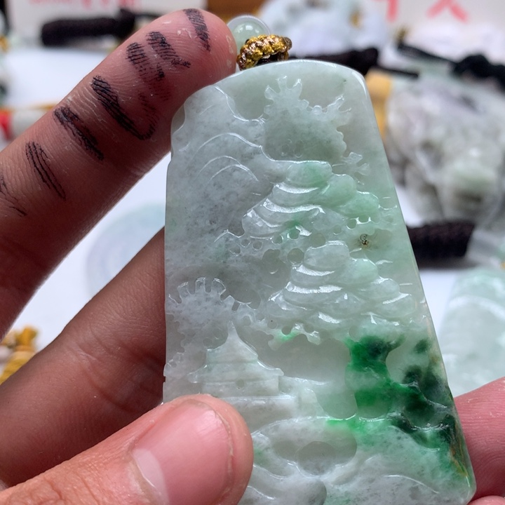颈饰未镶嵌翡翠保真天然a货翡翠