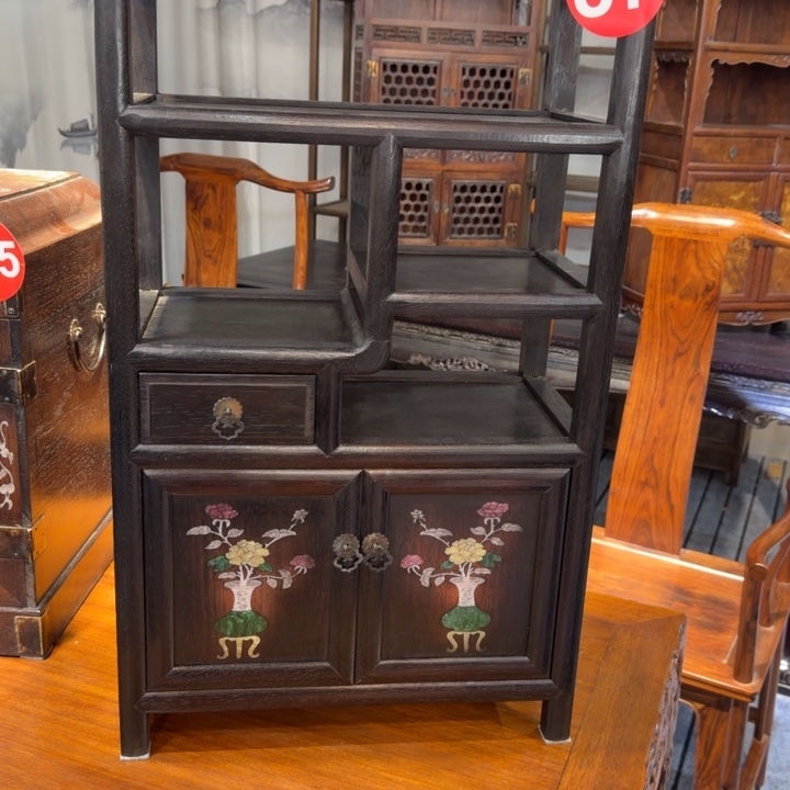 天***健木檀木檀木小博古架