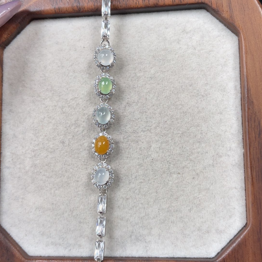 翡翠颈饰银S925镶嵌25880