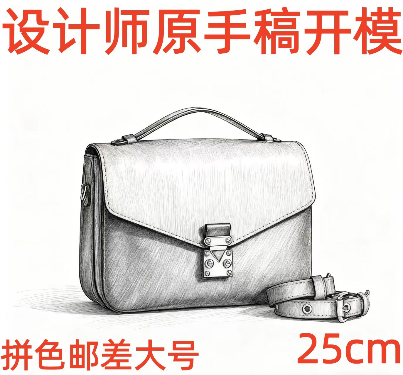 A023拼色邮差大号 25cm【到货带原标【带内标带礼盒】单肩包