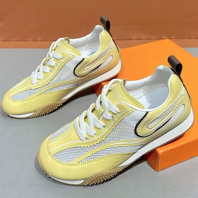 C7233 黄色 夏季百搭2025新款厚底时尚休闲运动女德训鞋