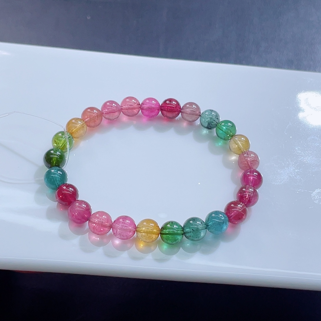 手链碧玺未镶嵌7mm左右