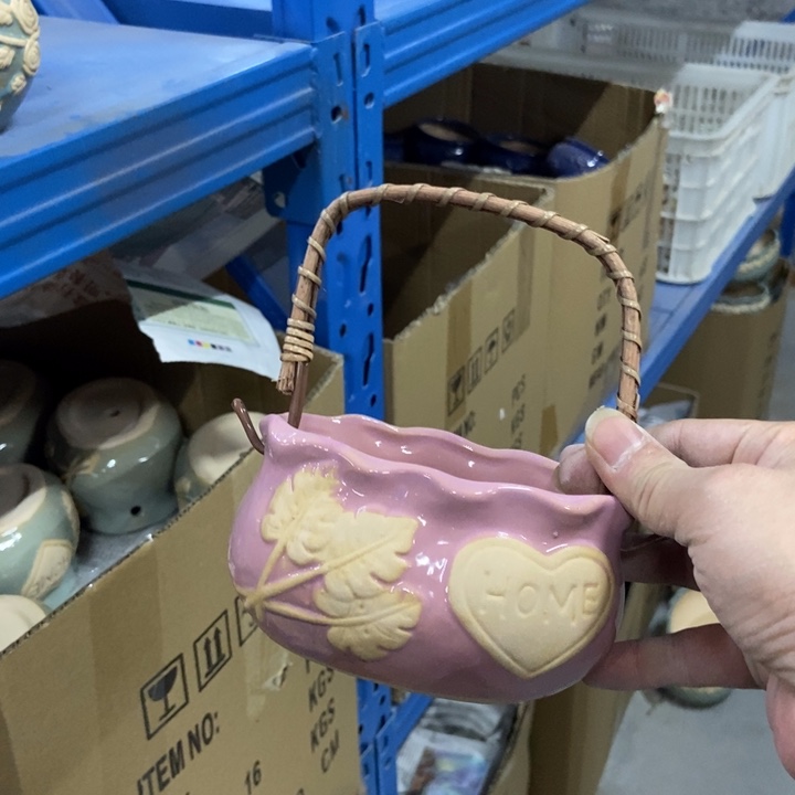 陶瓷花盆单场满9.9发12*8*7