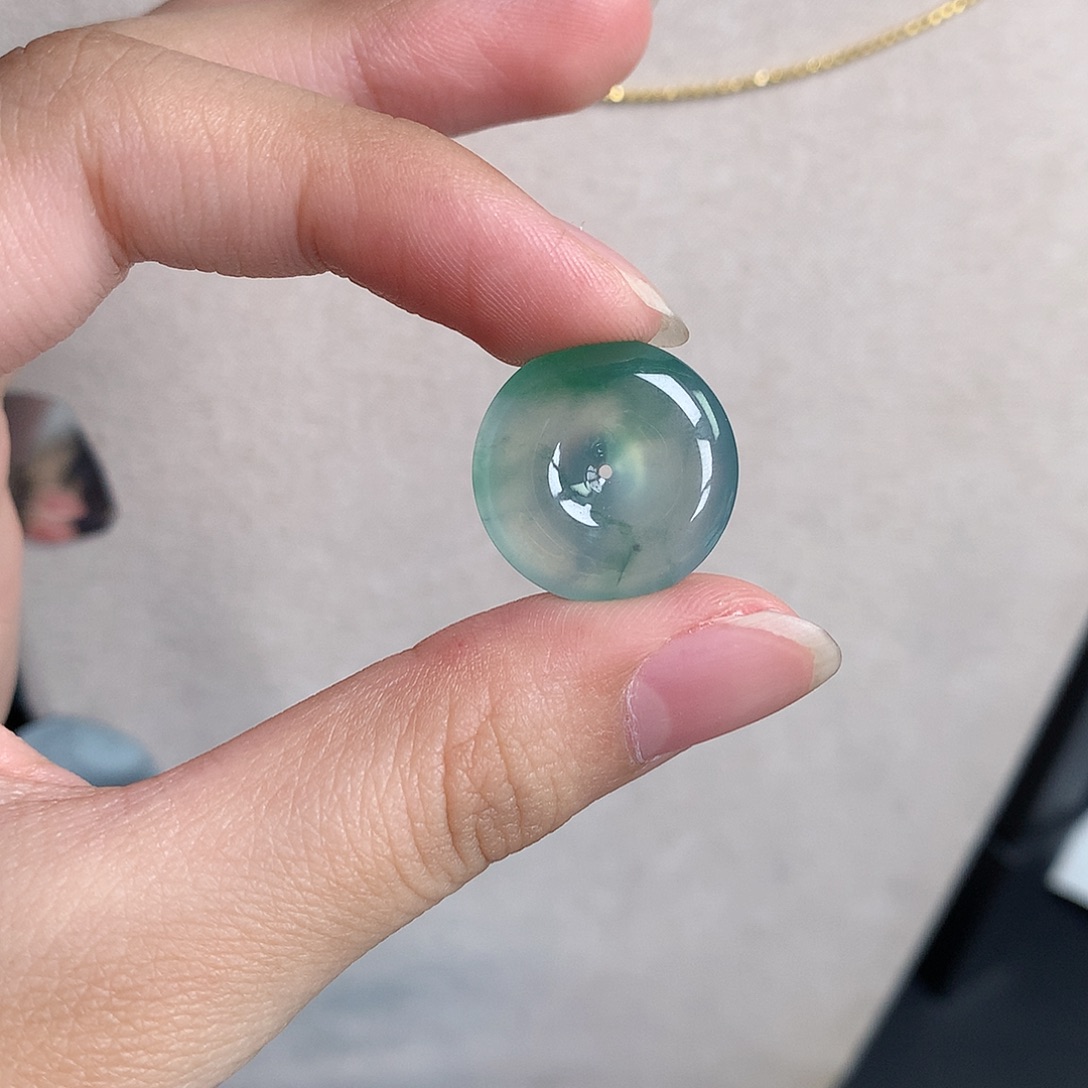 翡翠裸石缅甸天然A货翡翠冰种平安扣