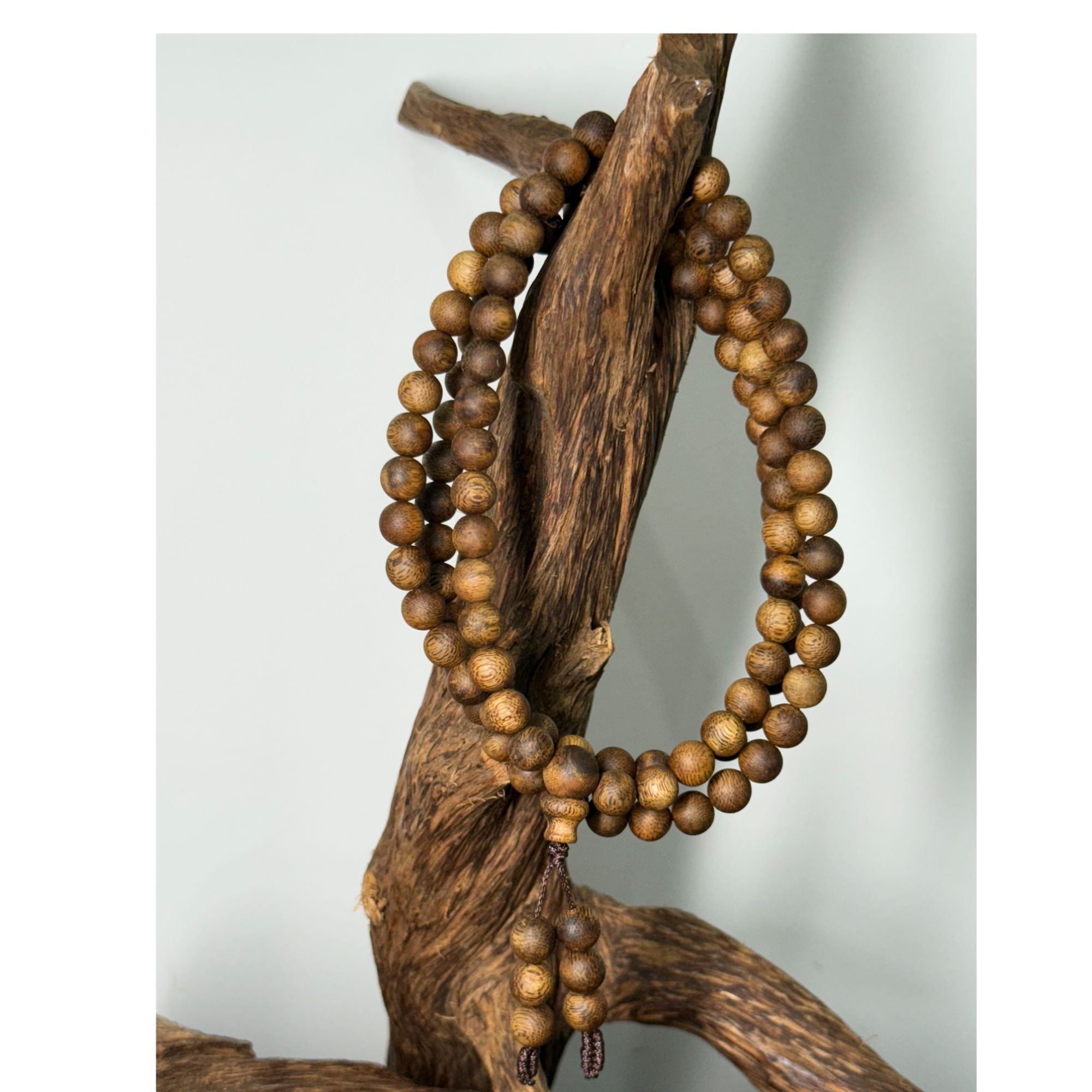 沉香【杭仔精选A级】  沉香海南绿奇楠 圆珠8mm 长串108籽 多圈