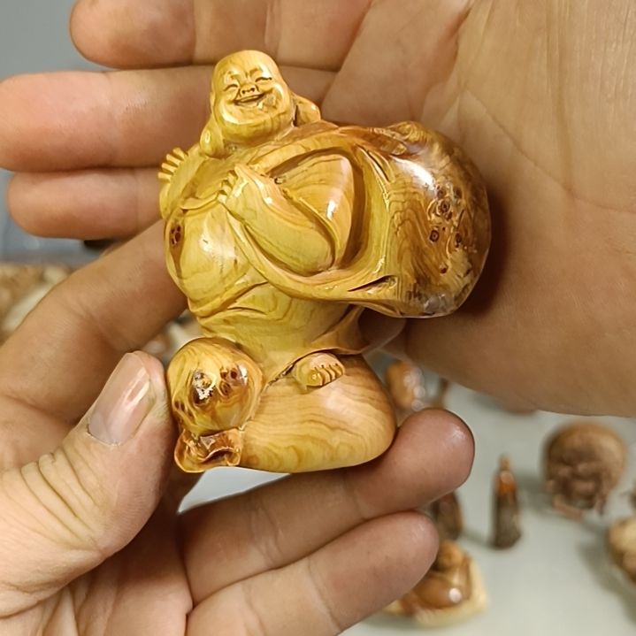柏木（崖柏）太行崖柏笑佛手把件
