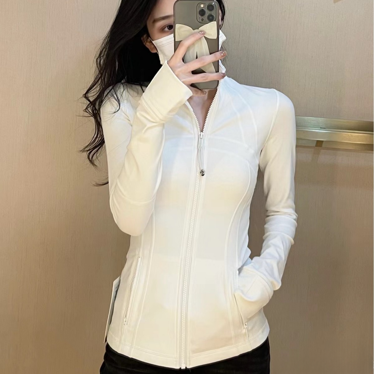 lulu同款Define立领瑜伽服上衣健身服长袖跑步运动夹克外套女