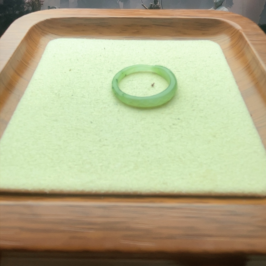 和田玉戒指未镶嵌碧玉生肖蛇13号