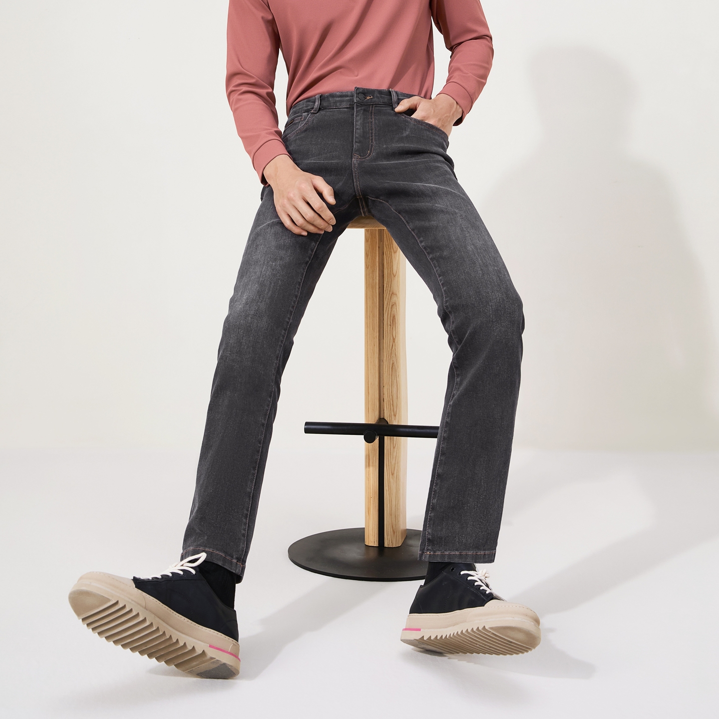 【莱赛尔弹力直筒牛仔裤】秋冬男时尚休闲百搭长裤 129H71290