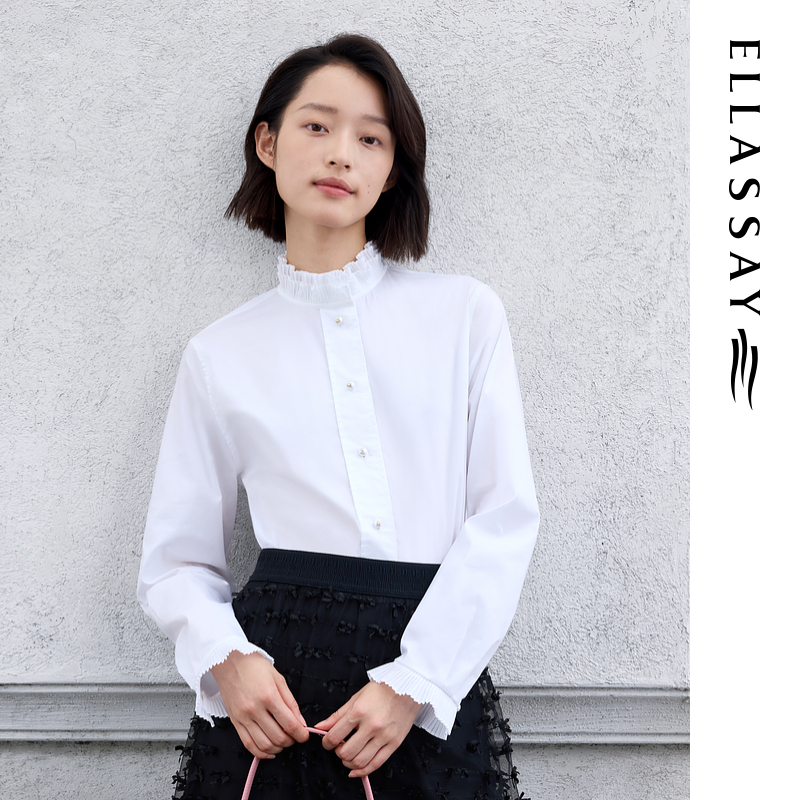 ELLASSAY歌力思2026早春新款舒适柔软简约衬衫女EWE371C01900